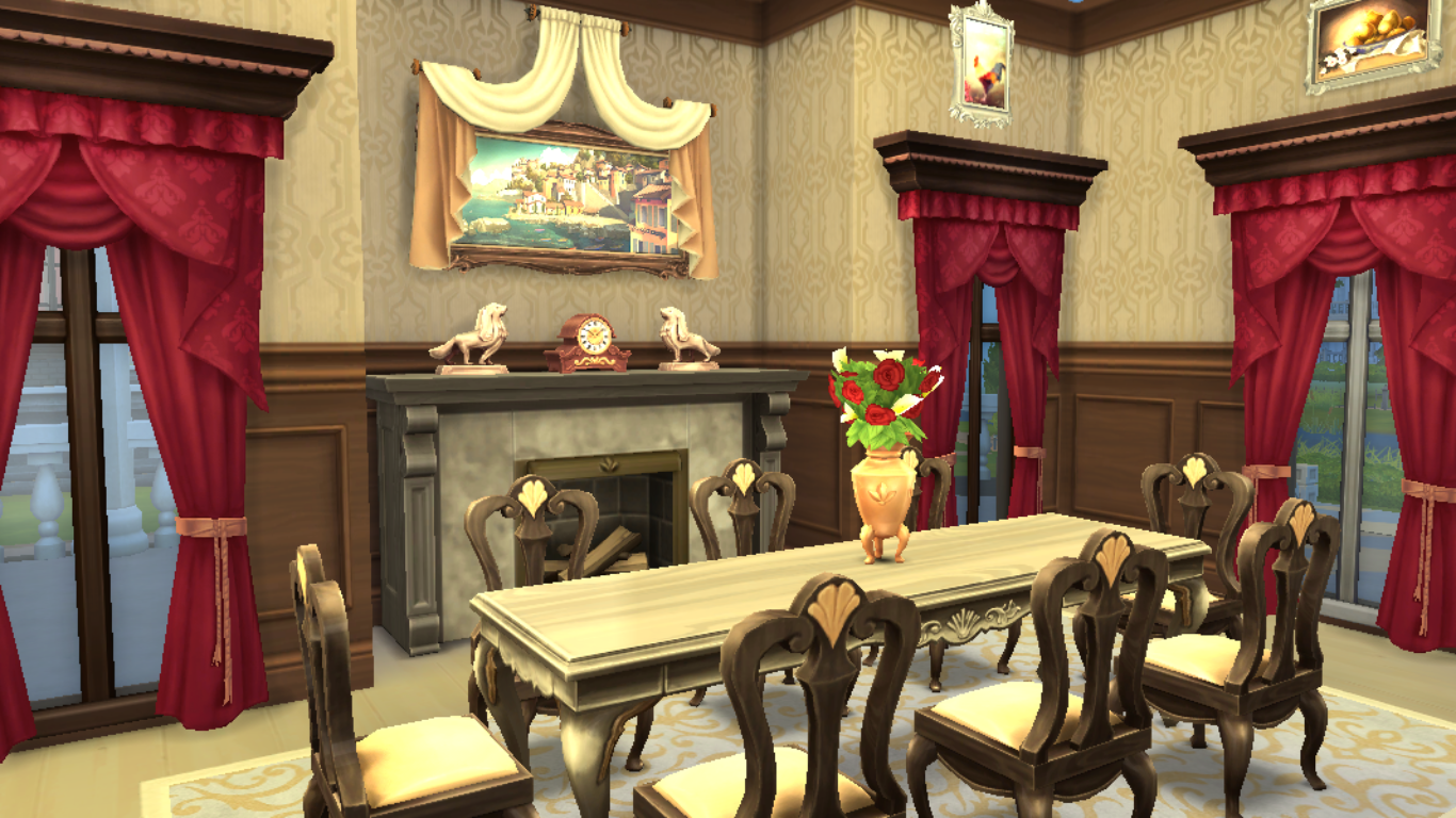 Sims 4 Room Cordelia's Dining Sanjana Sims Studio